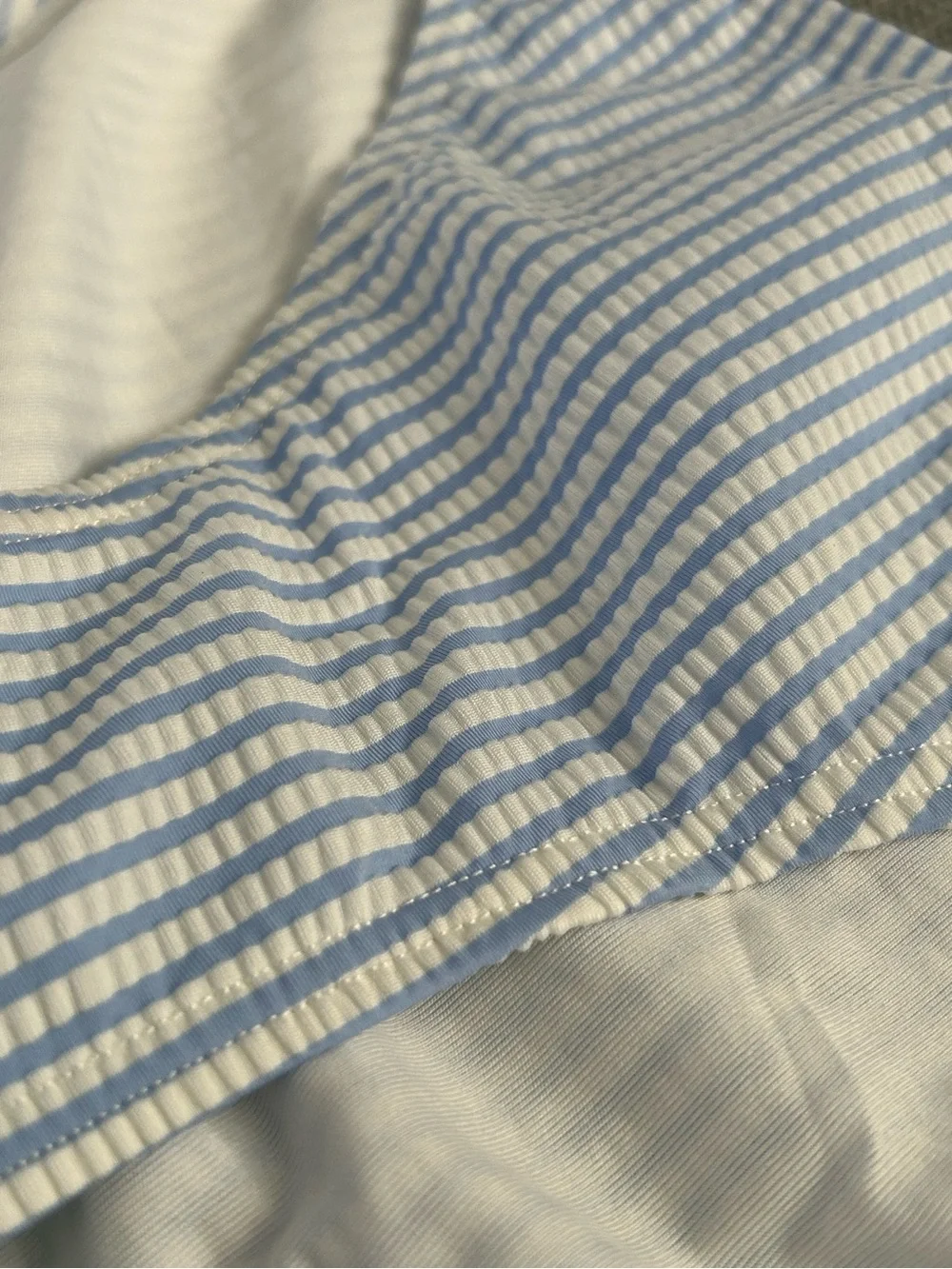 Kate Spade Light Diamond Blue White Striped Bikini Set